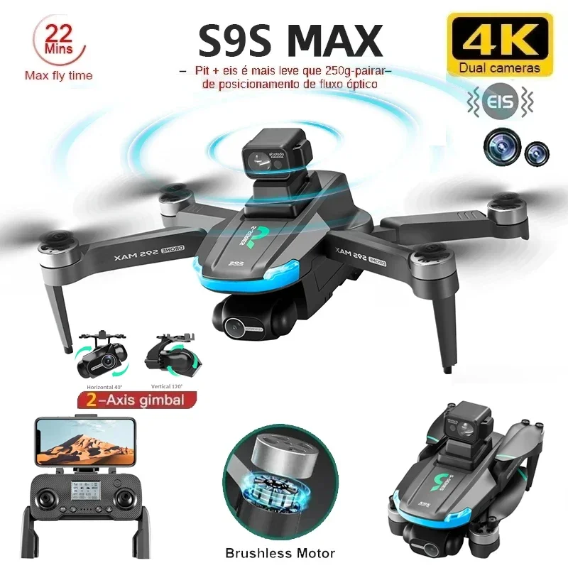 Drone Gimbal 2 Axis - 새로운 S9S MAX 미니 드론 4K