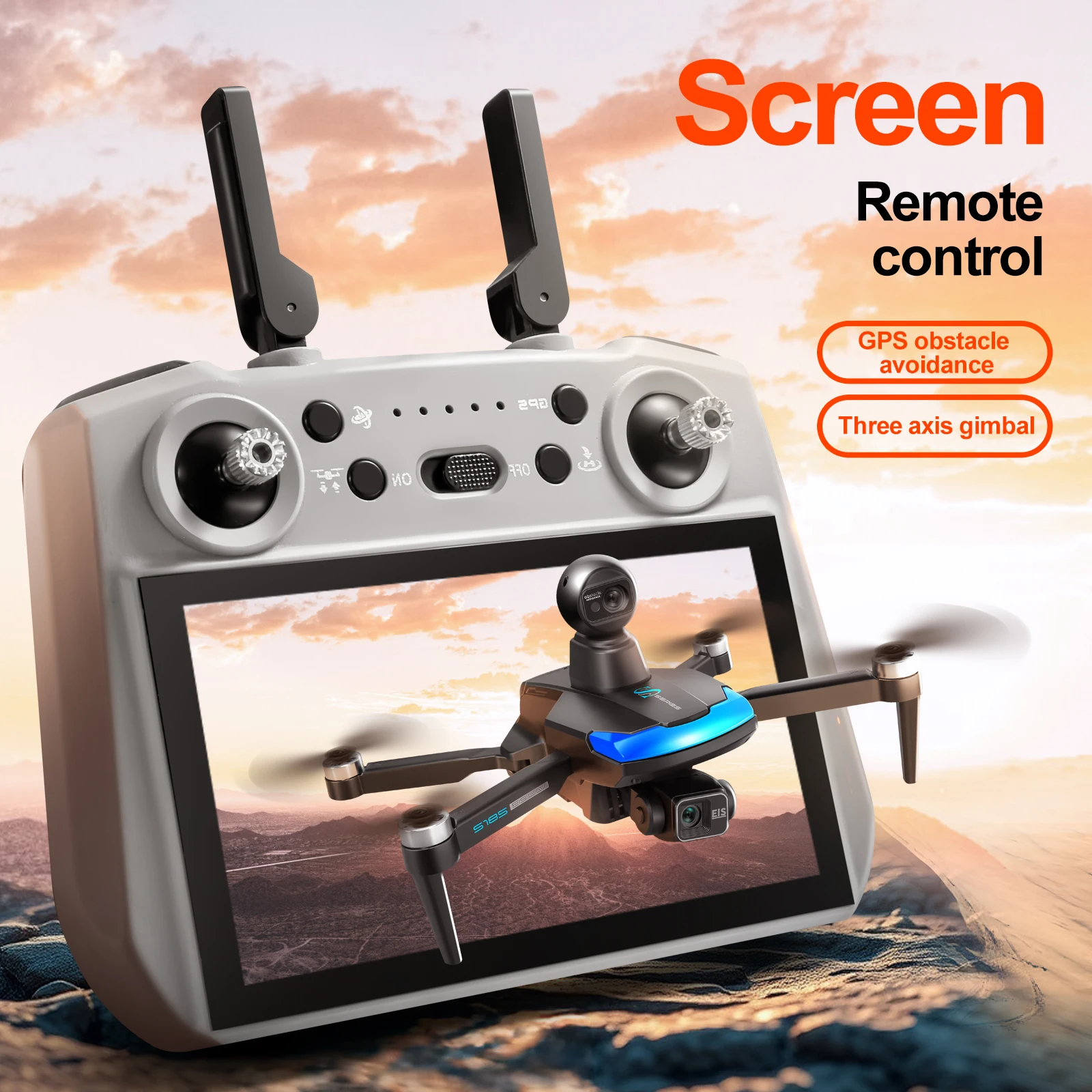 S185 전문 드론 2.7K HD 듀얼 카메라 터치 스 - Drone Gimbal 3 Axis 리뷰 및 가격